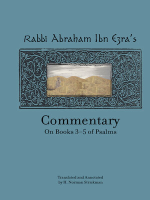 cover image of Rabbi Abraham Ibn Ezra's Commentary on Books 3-5 of Psalms